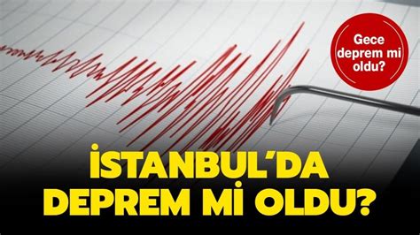 Istanbul da az önce deprem mi oldu